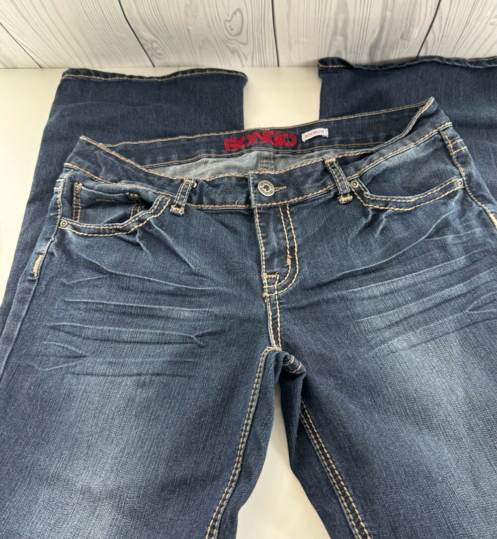 Y2K Bongo Jeans Juniors Size 15 Bootcut Flare Dark  Denim Jeans